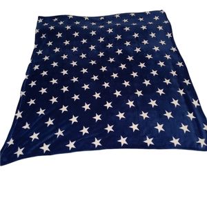 Blue Monarca star print throw blanket 50x60
